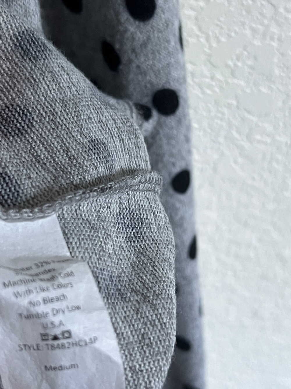 Polka Dot Mock Neck Long Sleeve - Picture 2 of 3